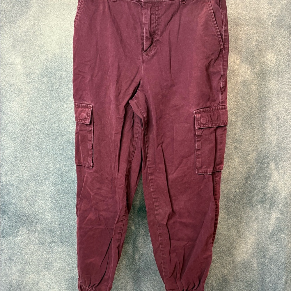 Forever 21 Women's Burgundy Cargo Pants